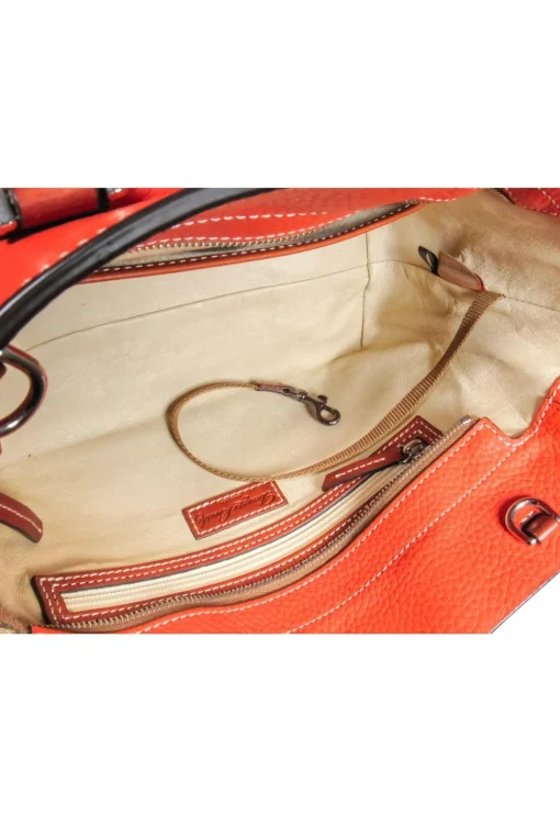 Dooney & Bourke - Orange Pebbled Leather Shoulder Bag