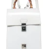 Dooney & Bourke - White Backpack w/ Bamboo Handle