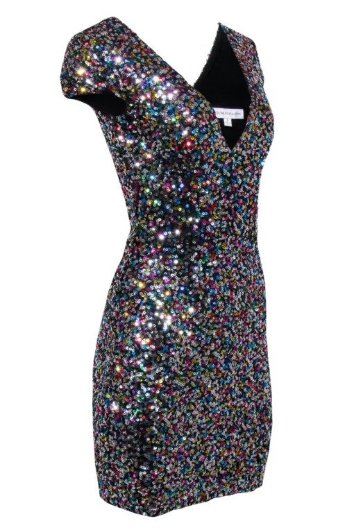 Dress the Population - Multi-Color Sequin Mini Dress Sz S