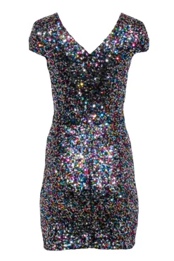 Dress the Population - Multi-Color Sequin Mini Dress Sz S