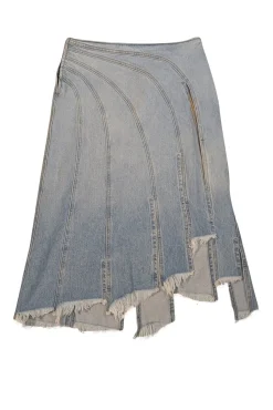 EB Denim - Light Wash Blue Deinm Slit Front "Sorriso" Skirt Sz M