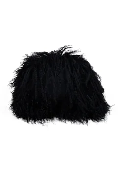 Ectcetra - Black Lamb Fur Mini Bucket Bag