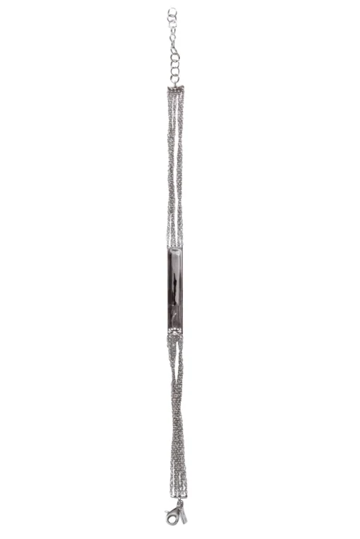 EF Collection - 14K White Gold Diamond Jumbo BAR MULTI CHAIN BRACELET