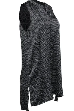 Eileen Fisher - Black Polka Dot Silk Shift Dress Sz S