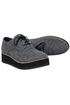 Eileen Fisher - Grey Tweed Lace Up Loafers Sz 9.5