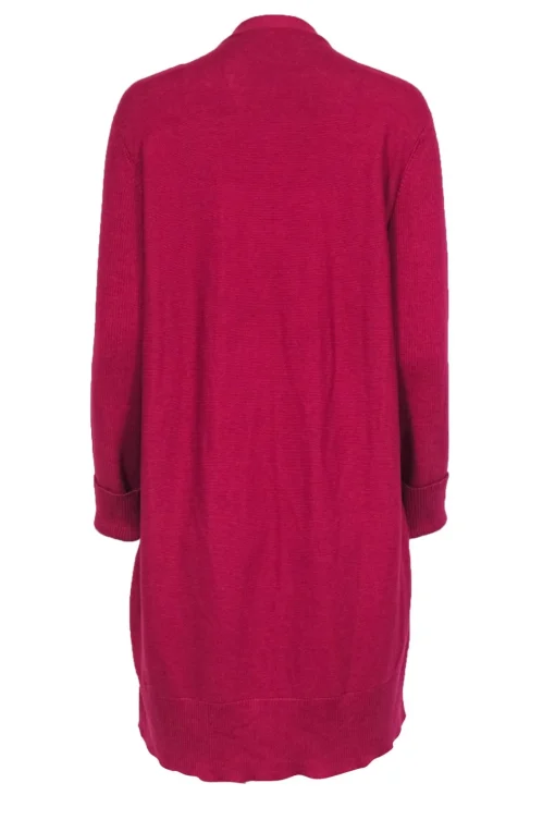Eileen Fisher - Magenta Cotton Longline Cardigan Sz XL