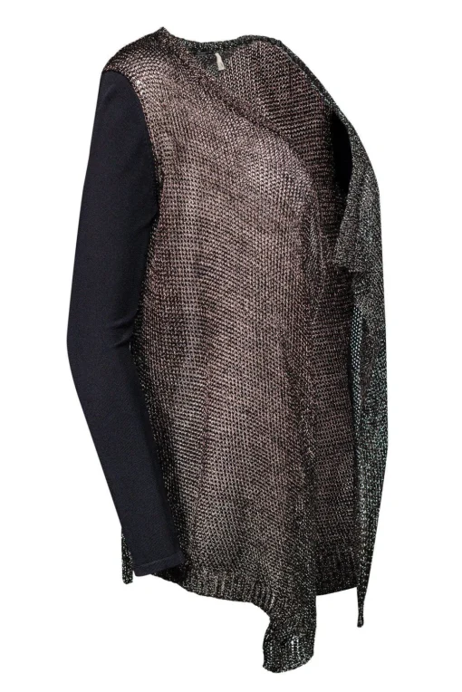 Elie Tahari - Black & Gold Cardigan Sz XS