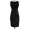 Elie Tahari - Black Jacquard Sleeveless Dress Sz 2