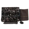 Elie Tahari - Black Leather Crossbody w/ Brown Sequins