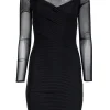 Elie Tahari - Black Pintucked Bodycon Dress Sz 2