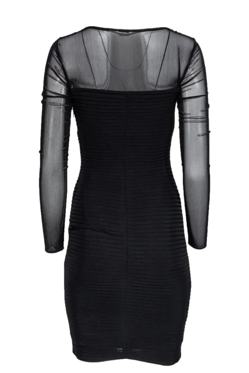 Elie Tahari - Black Pintucked Bodycon Dress Sz 2