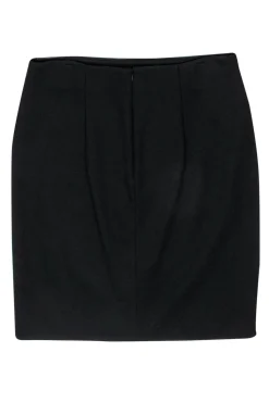 Elie Tahari - Faux Leather Asymmetric Wrap Pencil Skirt Sz 14