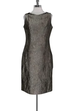 Elie Tahari - Gunmetal Textured Dress Sz 8