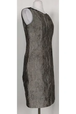 Elie Tahari - Gunmetal Textured Dress Sz 8