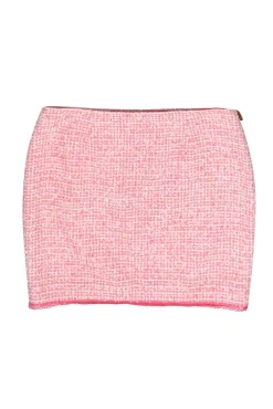 Elie Tahari - Pink & Coral Tweed Miniskirt Sz 6