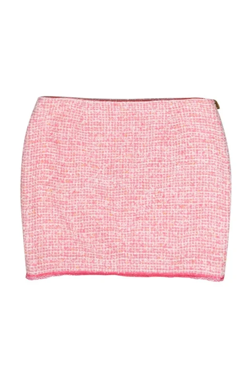 Elie Tahari - Pink & Coral Tweed Miniskirt Sz 6