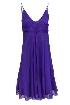 Elie Tahari - Purple Empire Waist Cocktail Dress Sz 6