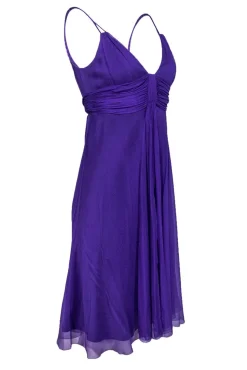 Elie Tahari - Purple Empire Waist Cocktail Dress Sz 6