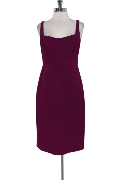Elie Tahari - Purple Stretch Sheath Dress Sz 8