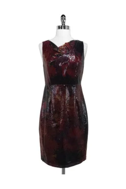 Elie Tahari - Red Tone Sequin Dress Sz 4