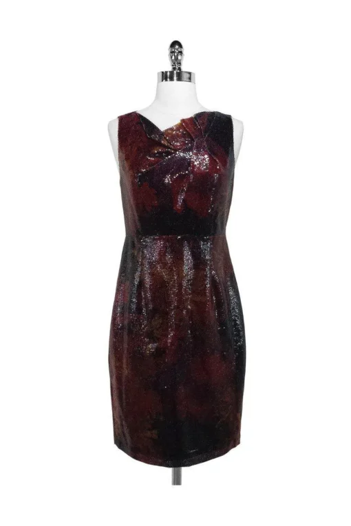 Elie Tahari - Red Tone Sequin Dress Sz 4
