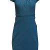 Elie Tahari - Teal Wool Cap Sleeve Sheath Dress Sz 0