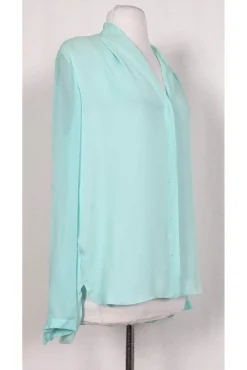 Elie Tahari - Turquoise Silk Blouse Sz M