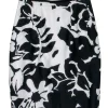 Elie Tahari - White & Black Floral Print Pencil Skirt Sz 4
