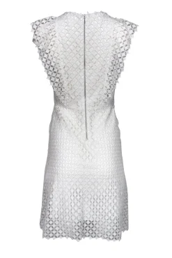 Elie Tahari - White Laser Cut Dress Sz 4