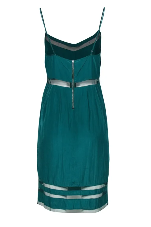 Elizabeth & James - Aqua Green Strappy Dress w/ Mesh Sz S