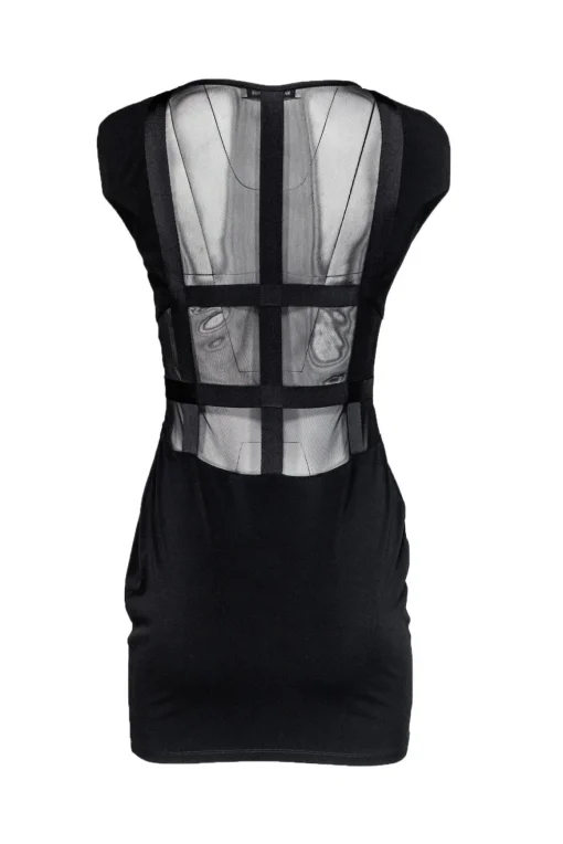 Elizabeth & James - Black Mesh Trim Dress Sz M