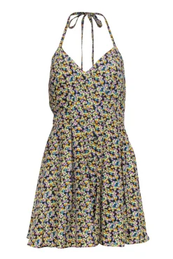 Elizabeth & James - Multicolored Printed Halter Fit & Flare Dress Sz M