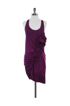Elizabeth & James - Plum Cotton Blend Dress Sz L