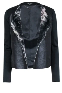 Ella Moss - Black w/Faux Fur Front Jacket Sz S
