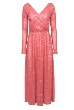 Emilio Pucci - Pink Sequin Long Sleeve Gown Sz 4