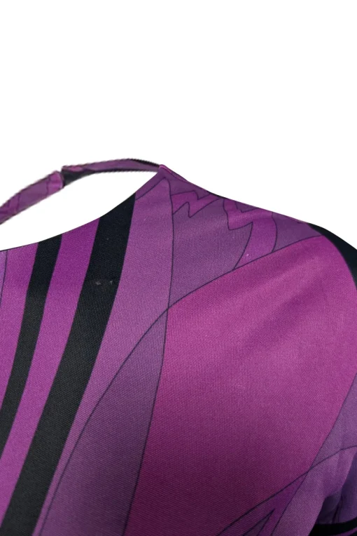Emilio Pucci - Purple & Black Print Open Back Long Sleeve Dress Sz 4
