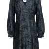 Equipment - Black Silk Blend Leopard Print "Alexandria" Dress Sz 8