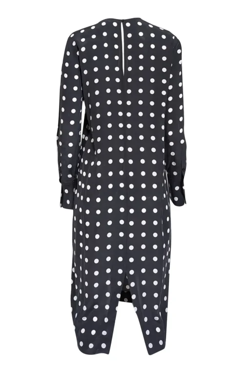 Equipment - Black w/ Cream Polka Dot Print Silk Dress Sz S