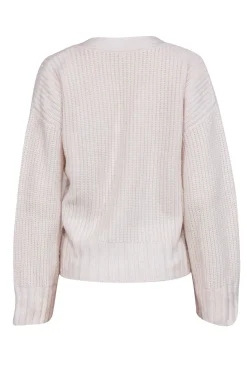 Equipment - Cream Wool & Cashmere Blend V-Neck Sweater Sz M