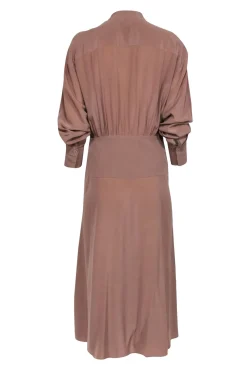 Equipment - Dark Beige Silk Shirtdress Sz 6