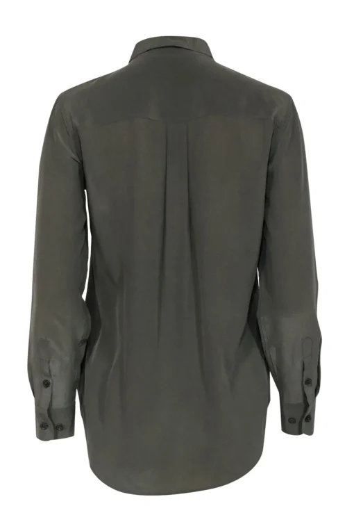 Equipment - Sage Green Silk Button Up Blouse Sz XS