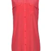Equipment - Watermelon Pink Collared Silk Shirtdress Sz M