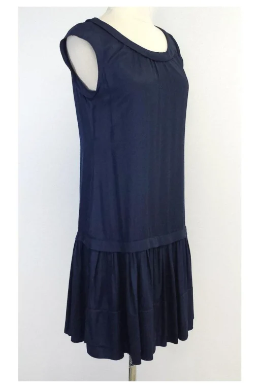 Eryn Brinie - Navy Cap Sleeve Shift Dress Sz S
