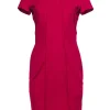 Escada - Magenta Midi Cap Sleeve Sheath Dress Sz 6