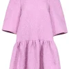 Essentiel Antwerp - Pink Leopard Jacquard Short Sleeve Mini Dress Sz 6