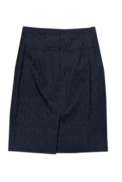 Etcetera - Brown Leopard Brocade Print Pencil Skirt Sz 4