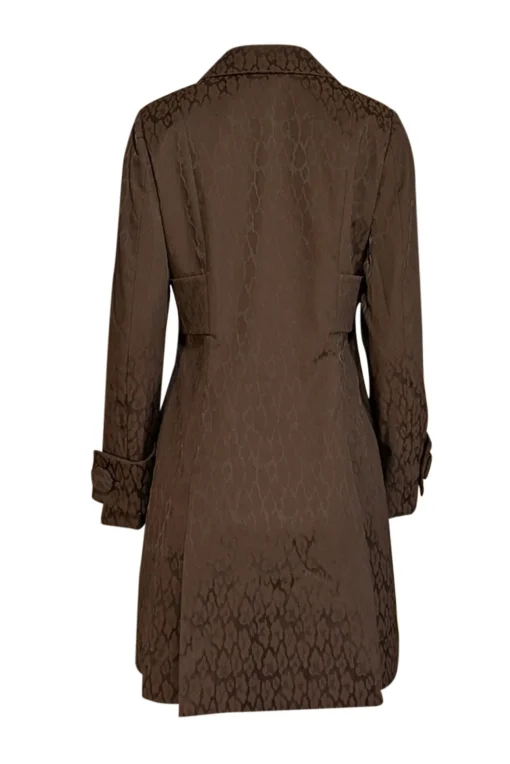 Etcetera - Brown Leopard Brocade Print Long Jacket Sz 8