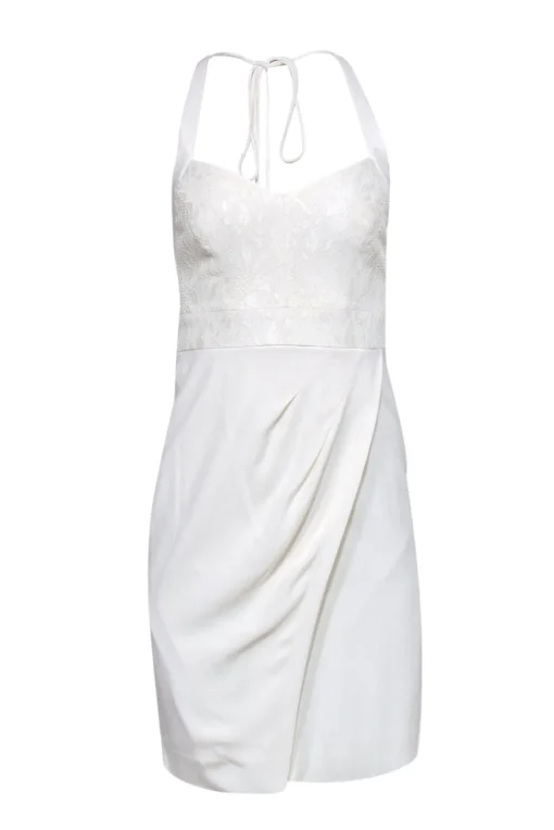 Etcetera - Cream Lace Bodice Halter Dress Sz 00