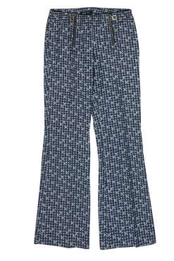 Etcetera - Dark Wash Circle Patterned Wide-Leg Jeans Sz 4