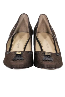 Etienne Aigner - Brown Logo Kitten Heels Sz 6